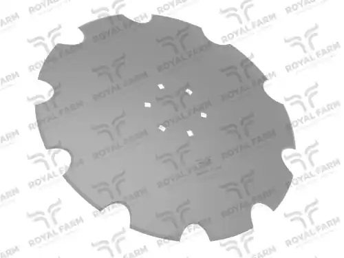 Promocja Talerz, uzębiony Z-10 fi 560 mocowanie 6/120 grubość 4 mm stal borowa, Royal Farm