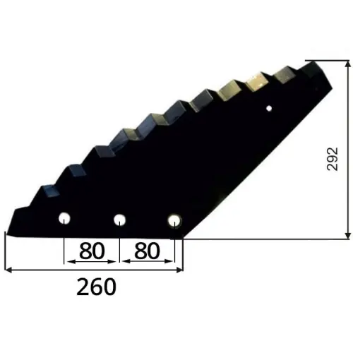Ostatnie sztuki Nóż do paszowozu 555x8 mm, STRAUTMANN Verti-Mix 1300, Verti-Mix 1500, Verti-Mix 1800, Verti-Mix 2100 - zamiennik 609-03.509 60903509, średnica otworu 18mm