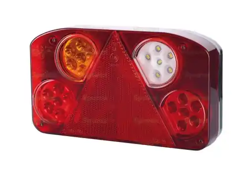 LED LAMPA ZESPOLONA, Funkcje: 5, Hamulec / Tylna / Obrysowa / Przeciwmgielna / Cofania, lewa, 12-24V Wyjątkowa oferta